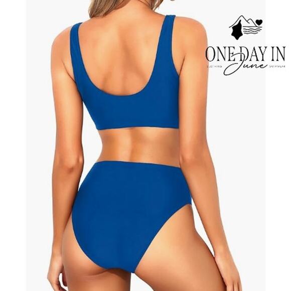 Tempt Me Plus Size Crop Bikini Swimsuit Size 18W - Picture 2 of 7